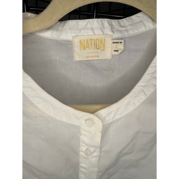 Nation LTD Tallulah Bold Shoulder Button Down Blouse Size L - Picture 4 of 4